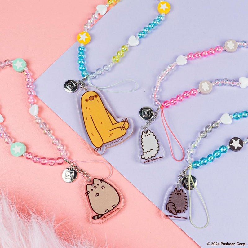 iFace Pusheen the Cat Beaded Wristlet Universal Charm Strap - Wrist Strap for Cell Phone Camera Keys AirPods - Image 4